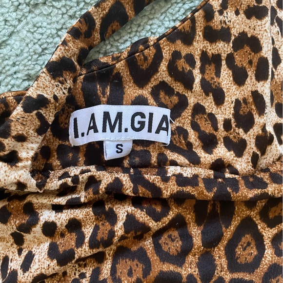I.AM.GIA Jupiter Bodysuit Leopard Cheetah Print Cutout Sexy - S - Picture 4 of 4